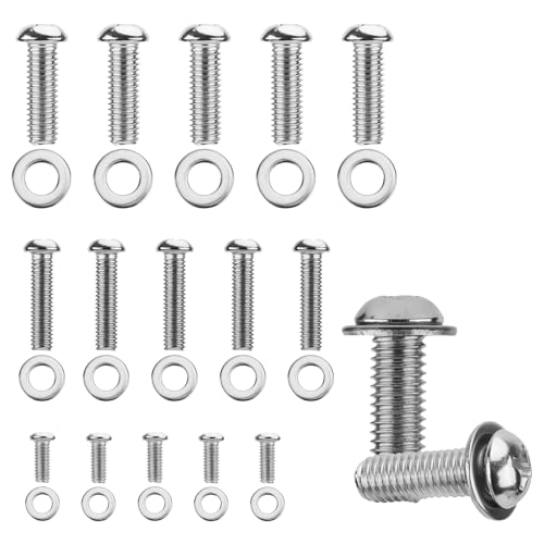Gosknor 30st TV Montage Schrauben Set, Universal Montageset Stahl M4 M6 M8 TV Mounting Screws und Abstandshalter Zubehör zur Befestigung der Monitorhalterung Gosknor 30st TV Montage Schrauben Set, Universal Montageset Stahl M4 M6 M8 TV Mounting Screws und Abstandshalter Zubehör zur Befestigung der Monitorhalterung von Gosknor