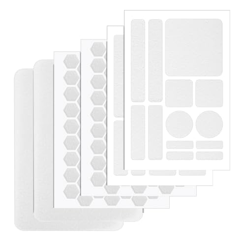 Gosknor 6stk Anti-Rutsch-Telefon-Griffband-Aufkleber, Universelle Selbstklebende Traktionsaufkleber Vorgeschnittene Griffstreifen-Patches für Handyhüllen Gamecontroller Glatte Geräte (Transparent) von Gosknor