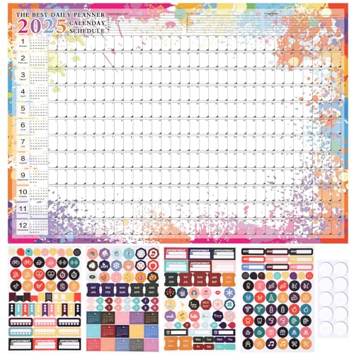 Großer Kalender, Kalenderplaner Organizer Kalenderplaner Großer Kalender 2025 Monatsplaner Kalender zum Planen und Organisieren zu Hause in der Schule im Büro von Gosknor