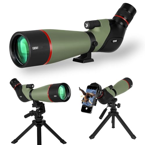 Gosky 20-60X80 HD Dual Focusing Spektiv, BAK4 Prisma 45 Grad abgewinkeltes Okular mit Stativ, Smartphone-Adapter, Zielfernrohr für Vogelbeobachtung, Zielschießen, Jagd, Wildtierlandschaft Gosky 20-60X80 HD Dual Focusing Spektiv, BAK4 Prisma 45 Grad abgewinkeltes Okular mit Stativ, Smartphone-Adapter, Zielfernrohr für Vogelbeobachtung, Zielschießen, Jagd, Wildtierlandschaft von Gosky