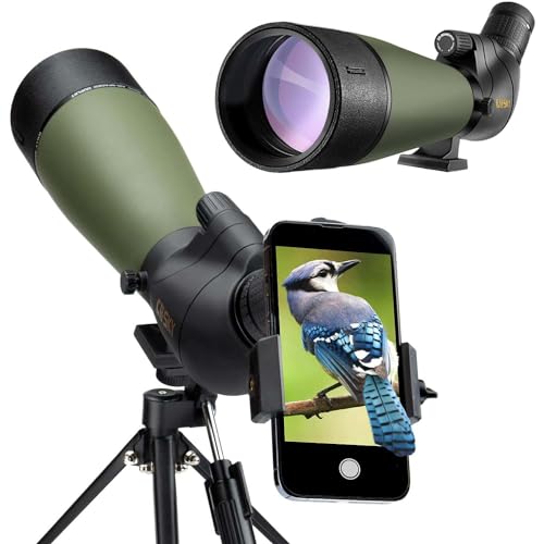 Gosky Aktualisiert neueste Spektiv – BAK4 abgewinkeltes Zielfernrohr für Zielschießen, Jagd, Vogelbeobachtung, Wildlife Landschaft (Camere Adapter kompatibel) von Gosky
