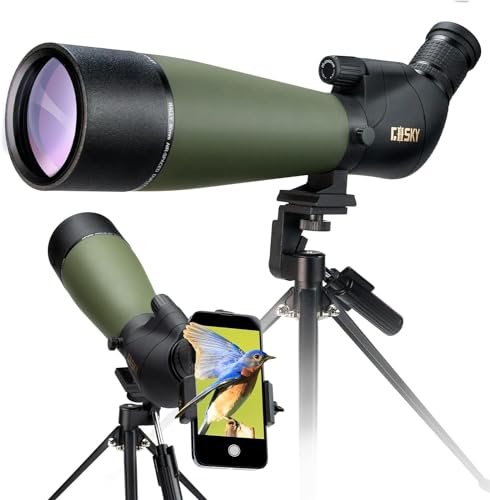 Gosky Aktualisiertes neuestes Spektiv - BAK4 Abgewinkeltes Spektiv für das Schießen von Zielen Jagd Vogelbeobachtung Wildlife Scenery mit Smartphone-Adapter und Kamera-Adapter für Nikon von Gosky
