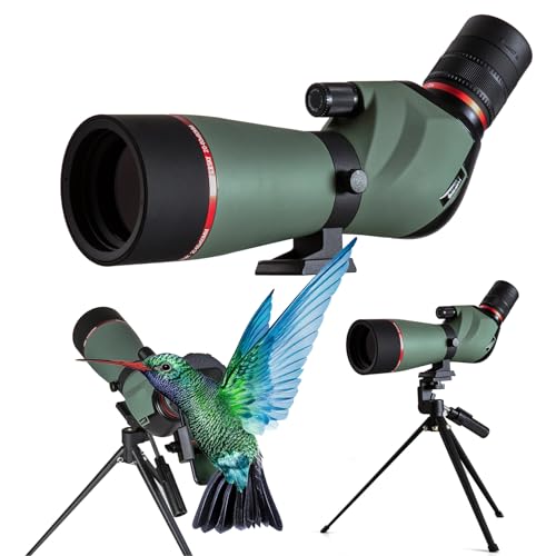 Gosky Spektive für Jagd, Zielschießen und Vogelbeobachtung, mit Stativ, Handy-Adapter, Tragetasche von Gosky