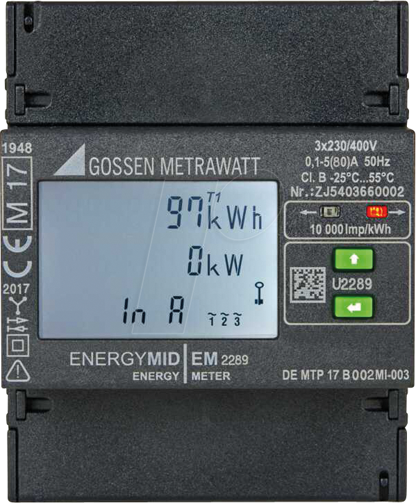 GMCI U2289-V014 - Energiezähler, MID, kWh, 4-L, 5(80)A, M-Bus von Gossen Metrawatt