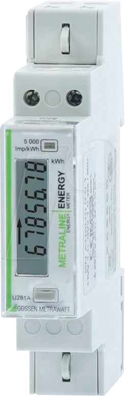 GMCI U281A - Energiezähler, ME, kWh, 2-L, 5(40)A, S0 von Gossen Metrawatt