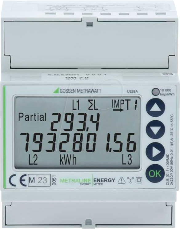 GMCI U289E - Energiezähler, ME, kWh, 4-L, 5(80)A, RTU von Gossen Metrawatt