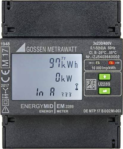 Gossen Metrawatt EM2289 LON Drehstromzähler digital MID-konform: Ja 1St. von Gossen Metrawatt