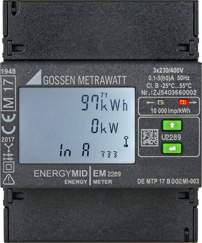 Gossen Metrawatt EM2289 S0 Drehstromzähler digital MID-konform: Ja 1St. von Gossen Metrawatt