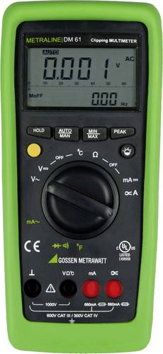 Gossen Metrawatt METRALINE DM 61 Hand-Multimeter kalibriert (ISO) digital CAT III 600 V, CAT IV 300V von Gossen Metrawatt