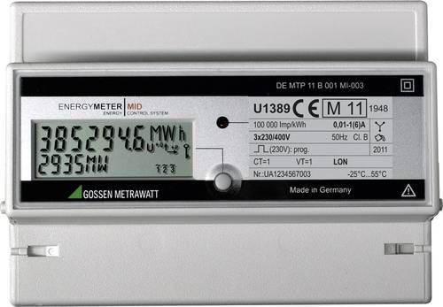 Gossen Metrawatt U1389-V016 Drehstromzähler mit Wandleranschluss digital 5A MID-konform: Ja 1St. Gossen Metrawatt U1389-V016 Drehstromzähler mit Wandleranschluss digital 5A MID-konform: Ja 1St. von Gossen Metrawatt