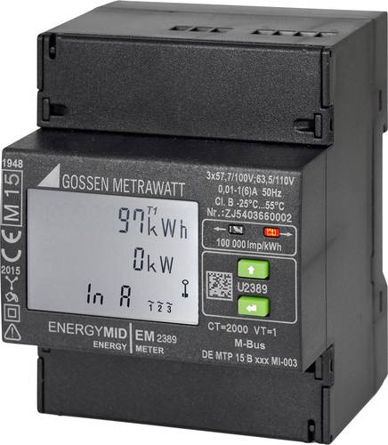 Gossen Metrawatt U2389-V025 Drehstromzähler mit Wandleranschluss digital MID-konform: Ja 1St. von Gossen Metrawatt