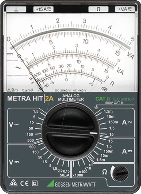 METRAHIT 2A - Multimeter MetraHit 2A, analog, 500 V, 15 A von Gossen Metrawatt