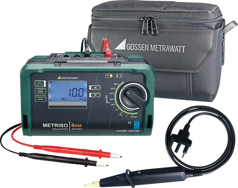 METRISO BASE SET - Isolationsmessgerät METRISO BASE, Set mit Fernauslöser und Tasch von Gossen Metrawatt