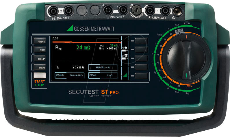 SECUTEST ST COM - Prüfgerät SECUTEST ST COMFORT, VDE 0701-0702, Bluetooth® von Gossen Metrawatt