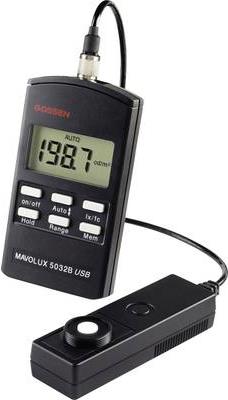 Gossen MAVOLUX 5032 B USB Lux-Meter, Beleuchtungsmessgerät, Helligkeitsmesser 0.01 - 199900 lx (F503N) von Gossen Metrawatt