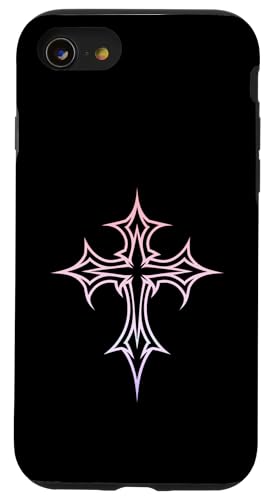 Gothic Cross Y2K Alt Ästhetisches Emo Motiv Hülle für iPhone SE (2020) / 7 / 8 von Goth Cross Designs