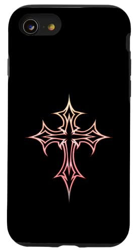 Gothic Cross Y2K Alt Ästhetisches Emo Motiv Hülle für iPhone SE (2020) / 7 / 8 von Goth Cross Designs