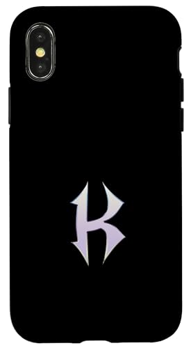 Ästhetischer Buchstabe K / Name beginnend mit K Hülle für iPhone X/XS Ästhetischer Buchstabe K / Name beginnend mit K Hülle für iPhone X/XS von Goth and Emo Designs