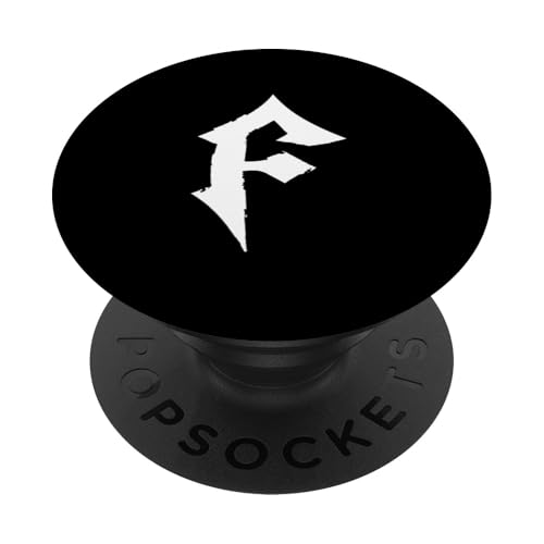 F Buchstabe Monogramm / Goth Ästhetischer Name beginnend mit F PopSockets Klebender PopGrip von Goth and Emo Designs