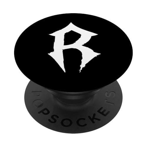 R-Buchstaben-Monogramm / Goth Ästhetischer Name beginnend mit R PopSockets Klebender PopGrip R-Buchstaben-Monogramm / Goth Ästhetischer Name beginnend mit R PopSockets Klebender PopGrip von Goth and Emo Designs
