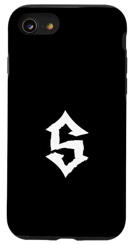 S-Buchstaben-Monogramm / Goth Ästhetischer Name beginnend mit S Hülle für iPhone SE (2020) / 7 / 8 von Goth and Emo Designs