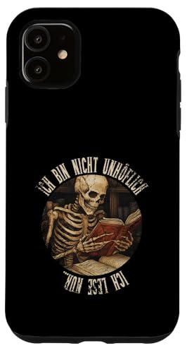 Ich bin nicht unhöflich! Ich lese nur... Goth Leseliebhaber Hülle für iPhone 11 Ich bin nicht unhöflich! Ich lese nur... Goth Leseliebhaber Hülle für iPhone 11 von Gothic Book Lover Designs