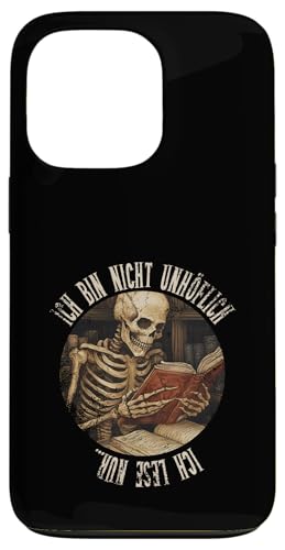 Ich bin nicht unhöflich! Ich lese nur... Goth Leseliebhaber Hülle für iPhone 13 Pro von Gothic Book Lover Designs