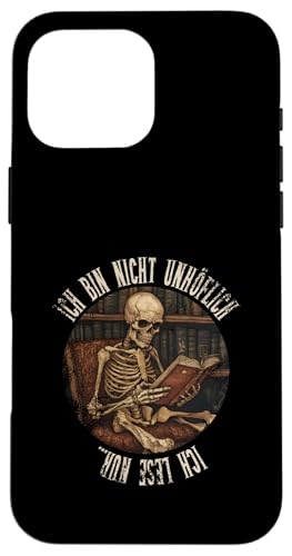 Ich bin nicht unhöflich! Ich lese nur... Goth Leseliebhaber Hülle für iPhone 16 Pro Max Ich bin nicht unhöflich! Ich lese nur... Goth Leseliebhaber Hülle für iPhone 16 Pro Max von Gothic Book Lover Designs