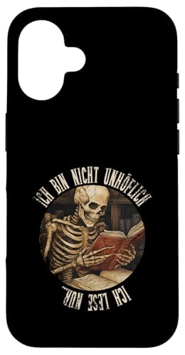 Ich bin nicht unhöflich! Ich lese nur... Goth Leseliebhaber Hülle für iPhone 16 Ich bin nicht unhöflich! Ich lese nur... Goth Leseliebhaber Hülle für iPhone 16 von Gothic Book Lover Designs