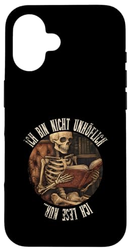 Ich bin nicht unhöflich! Ich lese nur... Goth Leseliebhaber Hülle für iPhone 16 Ich bin nicht unhöflich! Ich lese nur... Goth Leseliebhaber Hülle für iPhone 16 von Gothic Book Lover Designs