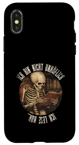 Ich bin nicht unhöflich! Ich lese nur... Goth Leseliebhaber Hülle für iPhone X/XS von Gothic Book Lover Designs