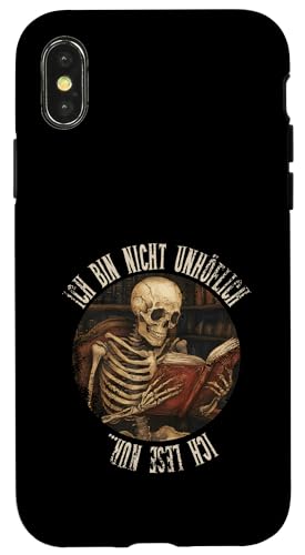 Ich bin nicht unhöflich! Ich lese nur... Goth Leseliebhaber Hülle für iPhone X/XS von Gothic Book Lover Designs