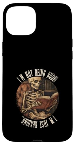 Ich bin nicht unhöflich! Ich lese nur... Gothic Book Lover Hülle für iPhone 15 Plus Ich bin nicht unhöflich! Ich lese nur... Gothic Book Lover Hülle für iPhone 15 Plus von Gothic Book Lover Designs