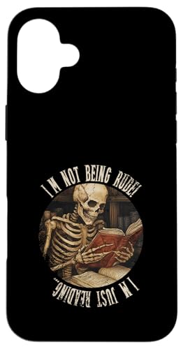 Ich bin nicht unhöflich! Ich lese nur... Gothic Book Lover Hülle für iPhone 16 Plus Ich bin nicht unhöflich! Ich lese nur... Gothic Book Lover Hülle für iPhone 16 Plus von Gothic Book Lover Designs