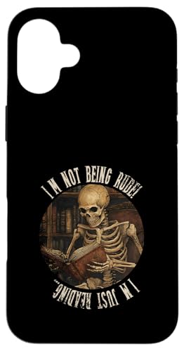 Ich bin nicht unhöflich! Ich lese nur... Gothic Book Lover Hülle für iPhone 16 Plus Ich bin nicht unhöflich! Ich lese nur... Gothic Book Lover Hülle für iPhone 16 Plus von Gothic Book Lover Designs