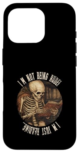 Ich bin nicht unhöflich! Ich lese nur... Gothic Book Lover Hülle für iPhone 16 Pro von Gothic Book Lover Designs