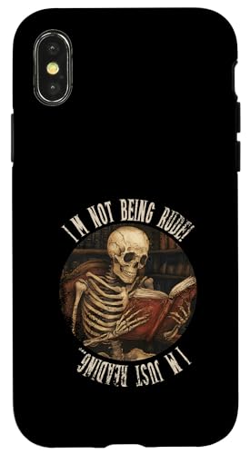 Ich bin nicht unhöflich! Ich lese nur... Gothic Book Lover Hülle für iPhone X/XS von Gothic Book Lover Designs