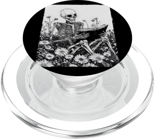 Leseliebhaber im Blumenfeld Gothic Buchliebhaber Botanisch PopSockets PopGrip für MagSafe von Gothic Book Lover Designs