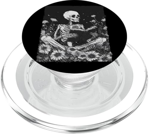 Leseliebhaber im Blumenfeld PopSockets PopGrip für MagSafe von Gothic Book Lover Designs