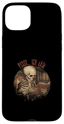 Pssst... Ich lese! Hülle für iPhone 15 Plus von Gothic Book Lover Designs