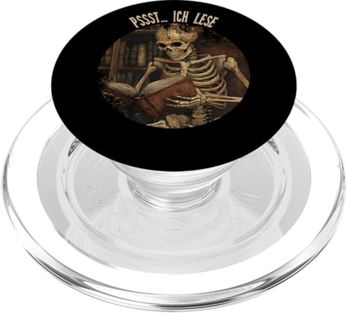 Pssst... Ich lese! Leseliebhaber Gothic Buchliebhaber Lesen PopSockets PopGrip für MagSafe von Gothic Book Lover Designs
