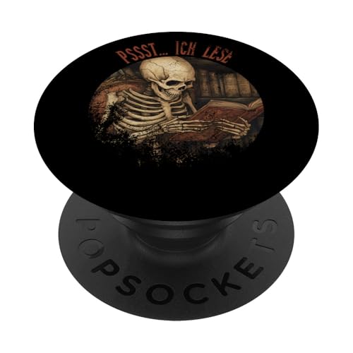 Pssst... Ich lese! PopSockets Klebender PopGrip von Gothic Book Lover Designs