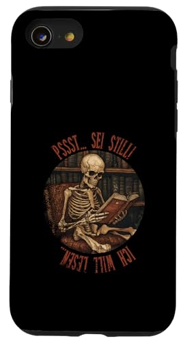 Pssst... Sei still! Ich will lesen... Goth Leseliebhaber Hülle für iPhone SE (2020) / 7 / 8 von Gothic Book Lover Designs