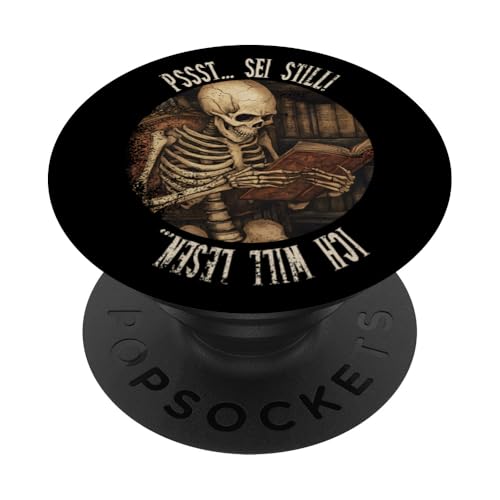 Pssst... Sei still! Ich will lesen... Goth Leseliebhaber PopSockets Klebender PopGrip Pssst... Sei still! Ich will lesen... Goth Leseliebhaber PopSockets Klebender PopGrip von Gothic Book Lover Designs