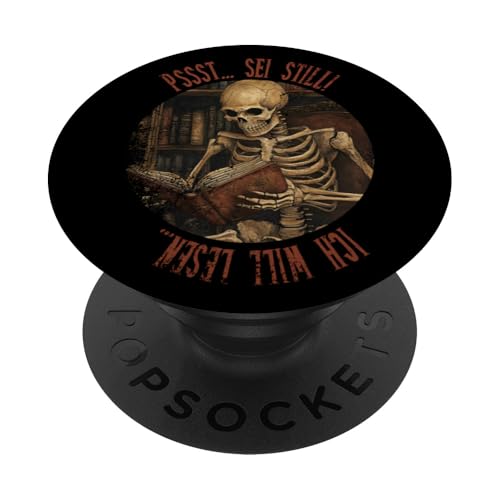 Pssst... Sei still! Ich will lesen... Goth Leseliebhaber PopSockets Klebender PopGrip Pssst... Sei still! Ich will lesen... Goth Leseliebhaber PopSockets Klebender PopGrip von Gothic Book Lover Designs