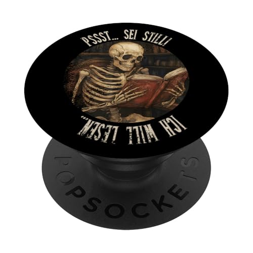 Pssst... Sei still! Ich will lesen... Goth Leseliebhaber PopSockets Klebender PopGrip Pssst... Sei still! Ich will lesen... Goth Leseliebhaber PopSockets Klebender PopGrip von Gothic Book Lover Designs