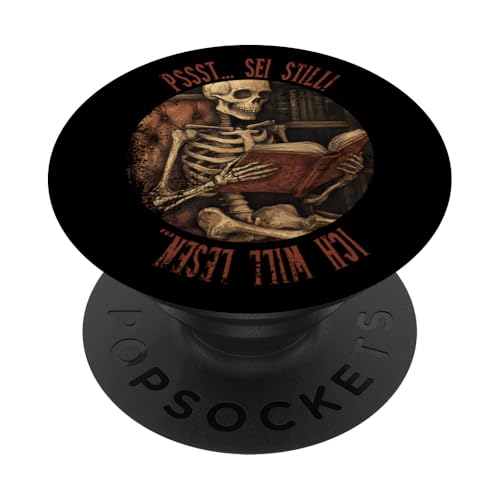 Pssst... Sei still! Ich will lesen... Goth Leseliebhaber PopSockets Klebender PopGrip Pssst... Sei still! Ich will lesen... Goth Leseliebhaber PopSockets Klebender PopGrip von Gothic Book Lover Designs