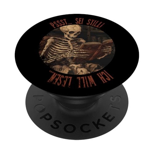 Pssst... Sei still! Ich will lesen... Goth Leseliebhaber PopSockets Klebender PopGrip Pssst... Sei still! Ich will lesen... Goth Leseliebhaber PopSockets Klebender PopGrip von Gothic Book Lover Designs