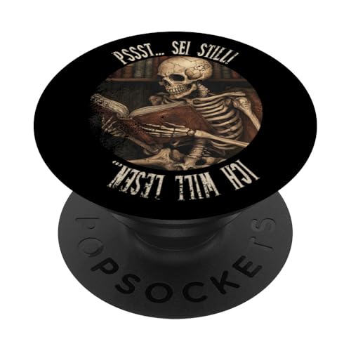 Pssst... Sei still! Ich will lesen... Goth Leseliebhaber PopSockets Klebender PopGrip Pssst... Sei still! Ich will lesen... Goth Leseliebhaber PopSockets Klebender PopGrip von Gothic Book Lover Designs