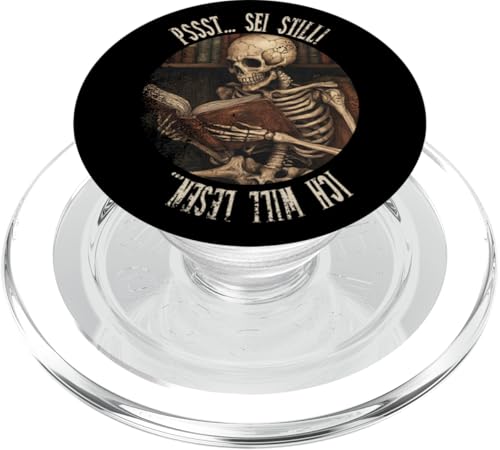 Pssst... Sei still! Ich will lesen... Goth Leseliebhaber PopSockets PopGrip für MagSafe Pssst... Sei still! Ich will lesen... Goth Leseliebhaber PopSockets PopGrip für MagSafe von Gothic Book Lover Designs